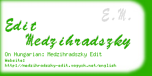 edit medzihradszky business card